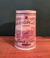 Ind Coope & Co Brewers Burton On Trent Beer Ceramic Water Jug Pub Bar Breweriana