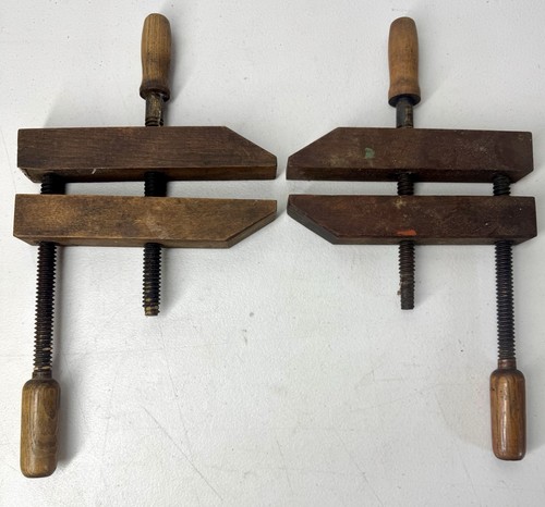 Pair vintage wooden handscrew - pair,