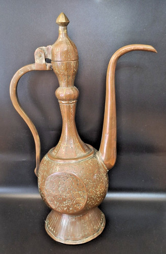 Antique islamic copper ewer - copper,