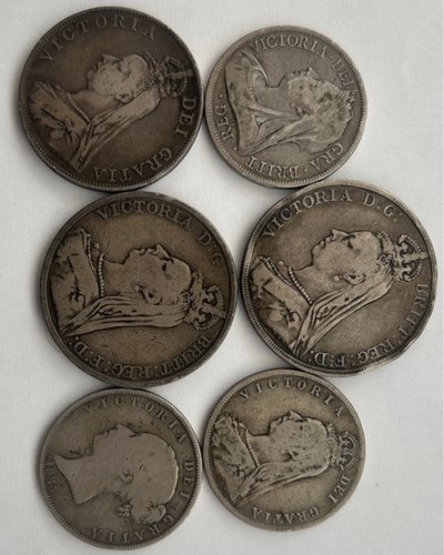 Silver coins double florin - double,