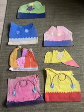 Vintage Crepe Paper Christmas Party Hats 1950’s Damaged Templates?