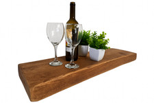 Rustic Floating Shelves 22cm Deep Chunky Solid Wood Wall Mounted Shelf UK