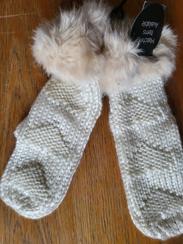 Cream adult mittens silky - cream,