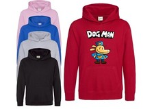 Boys Girls Dog Man World Book Day Childrens Dogman School Hoodie Hooded Top TS