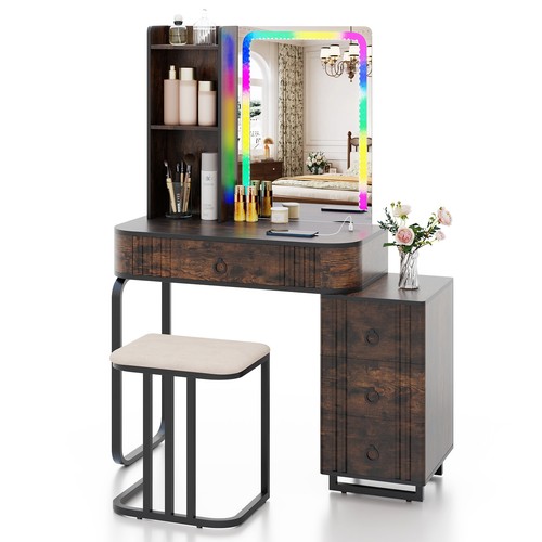 Gymax rgb vanity table - gymax,