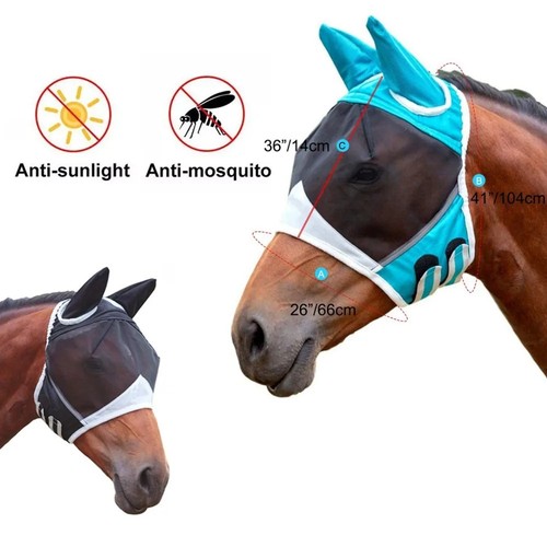 Horse fly mask padded - padded, mesh