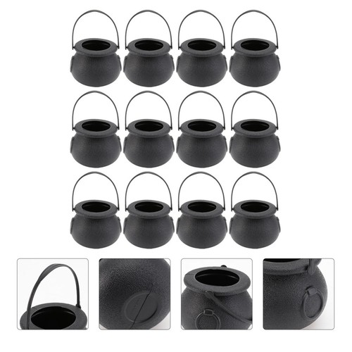 12pcs black reusable candy - black,
