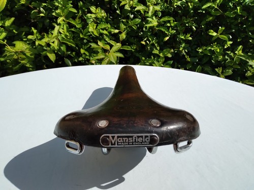 Vintage leather bike saddle - bike,