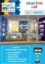 A4 Acetate OHP Film Clear