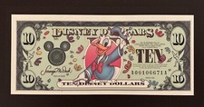 Disney Dollars Donald $10 Bill