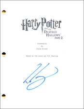Tom Felton Signed Autograph Harry Potter Deathly Hallows 2 Script - Draco Malfoy