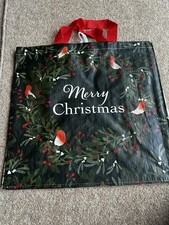 Christmas Robin Reusable Tote Shopping  Bag  NEW