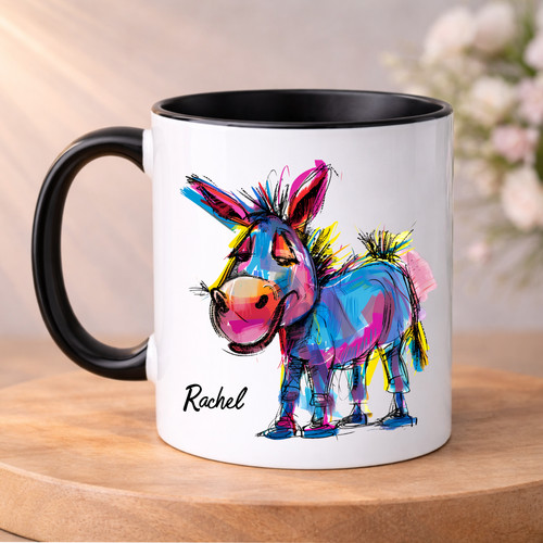 Personalised donkey mug womens - donkey,