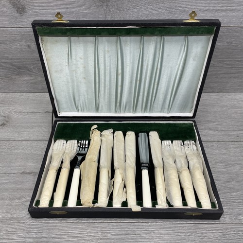 Vintage fish knives forks - fish, &
