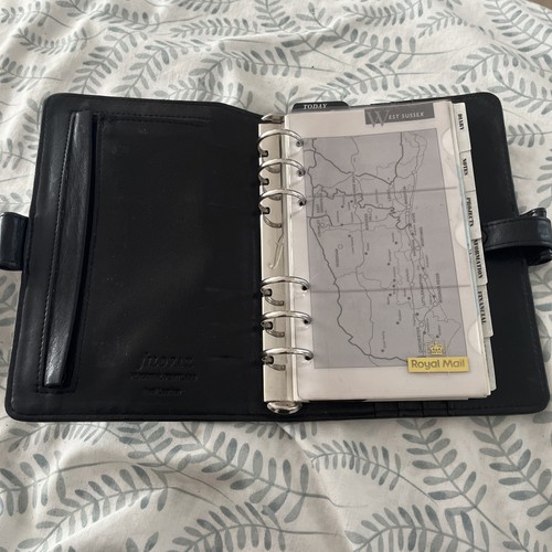 Filofax portland black - portland, leather