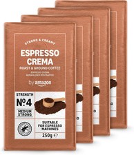 Ground Coffee Espresso Crema, Medium Roast, 250 g,Pack of 4 bbe 2023