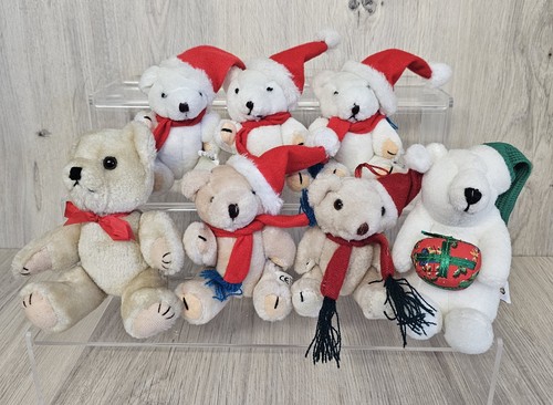 Christmas teddy bear poseable - christmas,