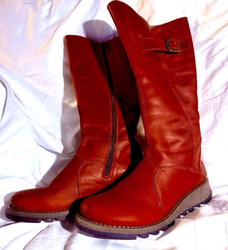 Fly london red - london, leather