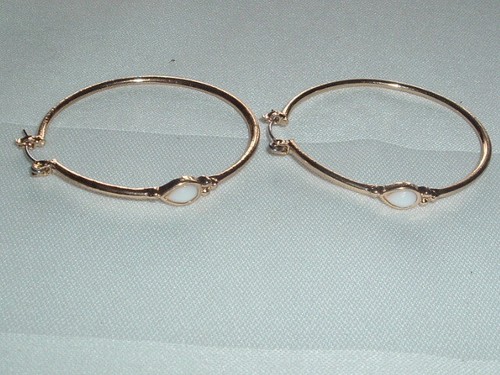 Gypsy gold tone hoop pierced - hoop,