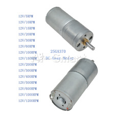 DC 12V 60/100/600RPM Powerful Torque Micro Speed Reduction Gear Box Motor