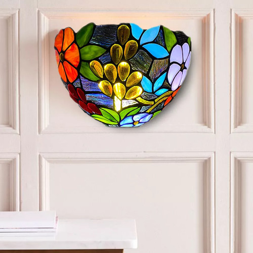 Tiffany wall lamp antique - wall,