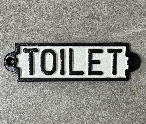 Toilet door sign - toilet, cast