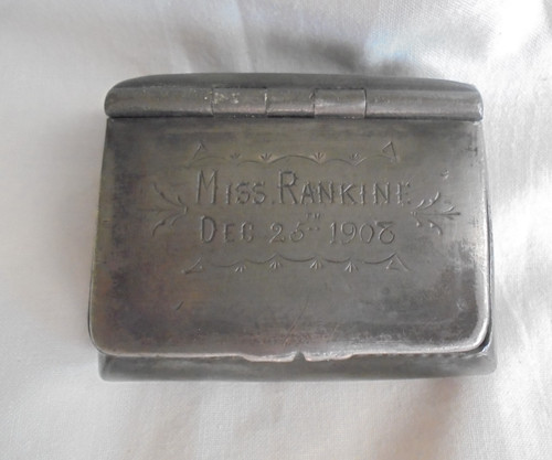 Pewter snuff trinket pill - pewter?,