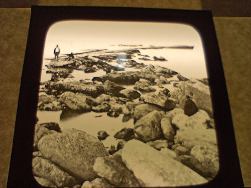Antique magic lantern slide - magic,