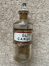 Vintage Glass Pharmacy  Bottle
