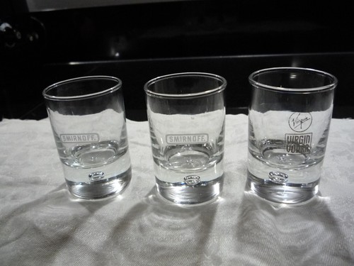 Smirnoff etched shot glasses - smirnoff,