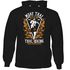 MUAY THAI HOODIE UFC MMA Martial Arts Training Top Gym TIGER Gloves Fighter Tee