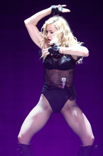 Madonna performs for her