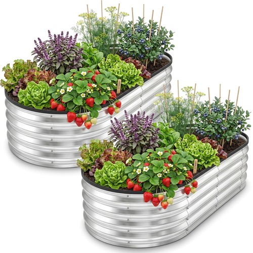 Galvanized raised garden bed - galvanized,