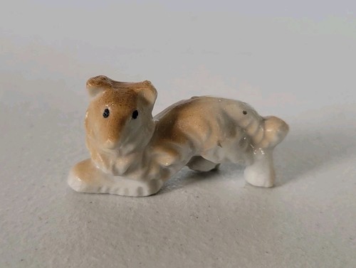 Vtg ceramic miniature collie - miniature,