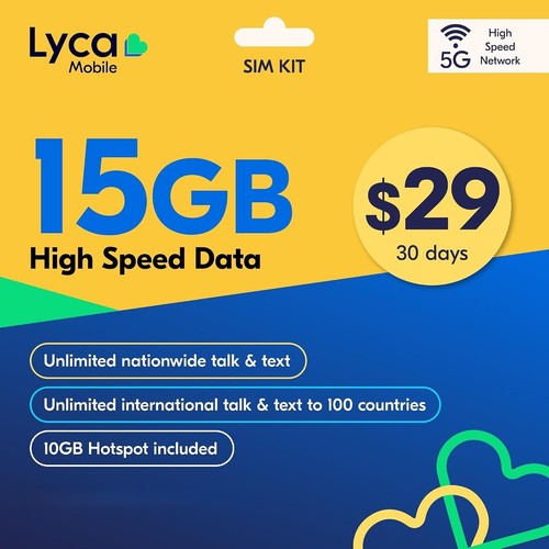 Lycamobile prepaid sim - prepaid, card