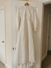 Vintage lace Wedding Dress Edwardian Victorian Style amazing condition
