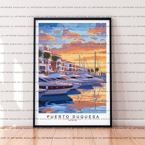 Puerto duquesa sunset unframed - puerto,