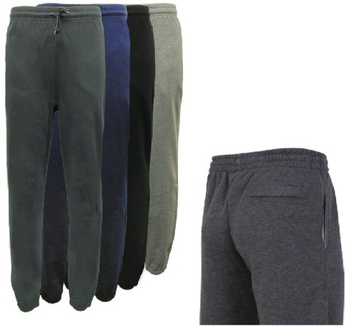 Mens cuffed fleece joggers - fleece,