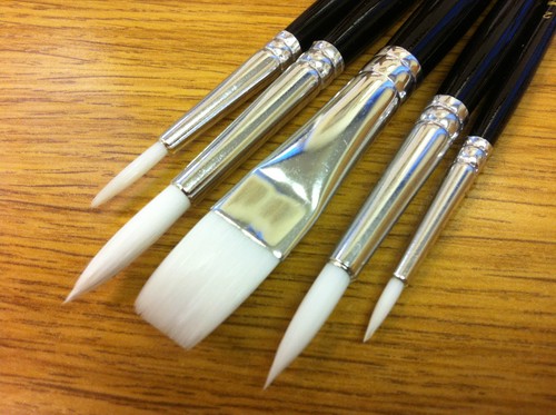 Glass painting brushes - glass,