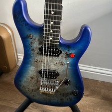 EVH 5150 Deluxe Series Poplar Burl Electric Guitar - Aqua Burst