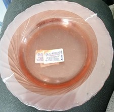 Vintage Vereco France Duralex Rivage Pink Swirl Pattern Plates x 6  - 7 1/2 inch