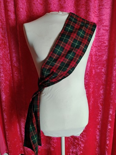 Red green tartan plaid sash - plaid,