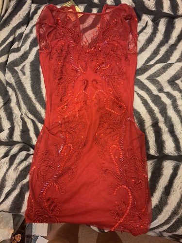 Red beaded miss selfridge - red,
