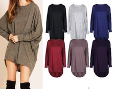 WOMEN'S BAGGY LONG BATWING TOP
