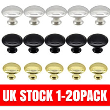 1-20pc Door Knobs Cabinet Handles Cupboard Drawer Kitchen Stainless Steel DIY UK