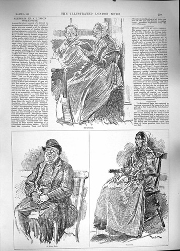 Original old antique print - old,