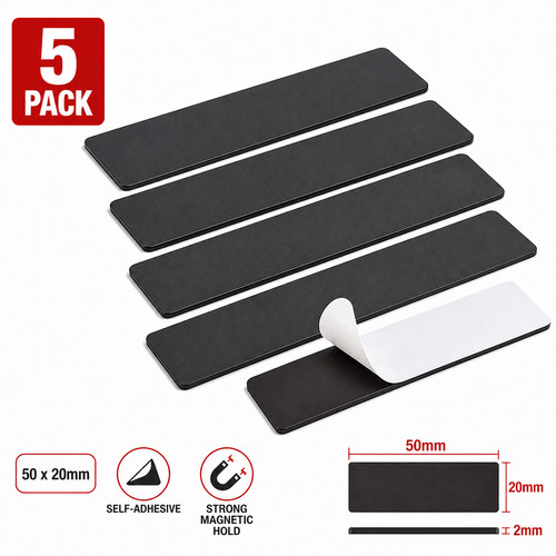 Magnetic strips 50x20mm - 5x,