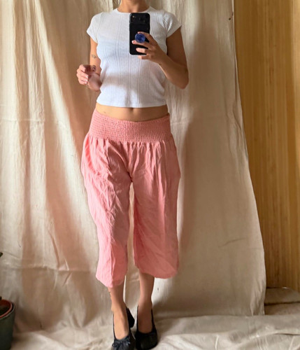 Women pink y2k wide leg - pink,