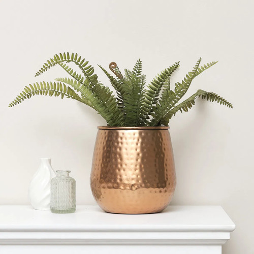 Round copper hammered - round,