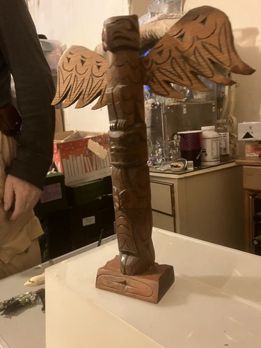 Wooden totem pole - wooden,